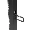 StarTech.com 4-posts 15U mobiel open-frame serverrack, vier-posts 19 inch netwerkrack met wielen, rolbaar rack met verstelbare diepte voor computer/AV/data/IT-apparatuur – zwenkwielen, stelvoeten of vloermontage