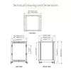 StarTech.com 4-posts 15U mobiel open-frame serverrack, vier-posts 19 inch netwerkrack met wielen, rolbaar rack met verstelbare diepte voor computer/AV/data/IT-apparatuur – zwenkwielen, stelvoeten of vloermontage