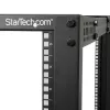 StarTech.com 4-posts 25U mobiel open-frame serverrack, vier-posts 19 inch netwerkrack met wielen, rolbaar rack met verstelbare diepte voor computer/AV/data/IT-apparatuur – wielen, stelvoeten of vloermontage