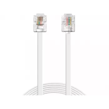 Sandberg telefoonkabel RJ11-RJ11 1,8 m, 1,8 m, RJ11, RJ11, stekker, stekker, wit