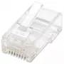 Intellinet RJ45 modulaire stekker, Cat6, UTP, 2-tandig, voor soepele aders, 15 µ vergulde contacten, 100-pack