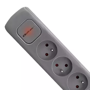 Power Extension Qoltec 50275 1.8m 5 AC stopcontacten indoor grijs