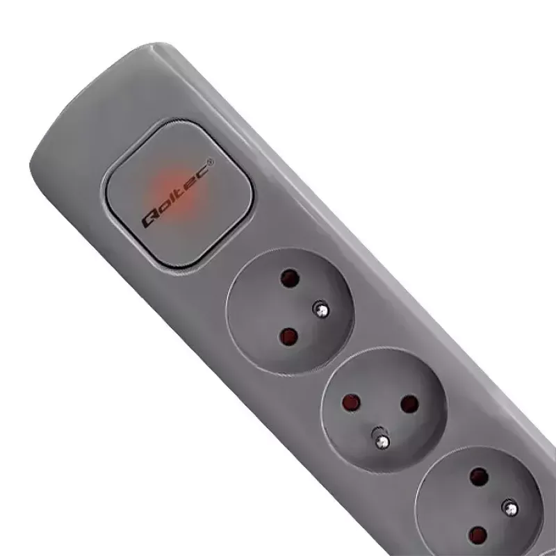 Power Extension Qoltec 50275 1.8m 5 AC stopcontacten indoor grijs