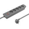 Power Extension Qoltec 50275 1.8m 5 AC stopcontacten indoor grijs