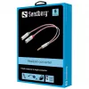 Sandberg Headset-adapter Dual-naar-enkel, 3,5-mm-TRS, stekker, bus, wit