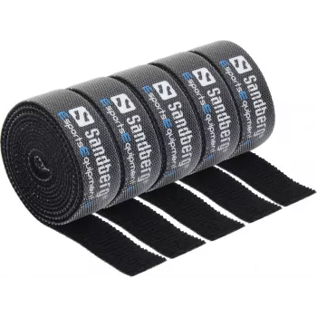 Sandberg kabel klittenband-kabelbinder 5-pack, klittenband-kabelbinder, zwart, 1000 mm, 73 g, 50 mm, 50 mm