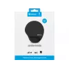 Sandberg memory foam muismat rond, zwart, effen, memory foam, polssteun, antislip onderkant