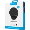 Sandberg memory foam muismat rond, zwart, effen, memory foam, polssteun, antislip onderkant