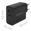 Oplader Qoltec 52378 indoor AC snellader 3A USB Type-C zwart