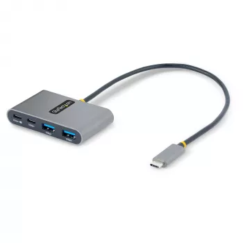 StarTech.com 4-poorts USB-C-hub met 100W Power Delivery Pass-Through – 2x USB-A + 2x USB-C – USB 3.0 5Gbps – 1ft (30cm) lange kabel – draagbare USB Type-C naar USB-A/C-hub