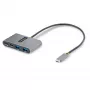 StarTech.com 4-poorts USB-C-hub met 100W Power Delivery Pass-Through – 2x USB-A + 2x USB-C – USB 3.0 5Gbps – 1ft (30cm) lange kabel – draagbare USB Type-C naar USB-A/C-hub