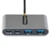 StarTech.com 4-poorts USB-C-hub met 100W Power Delivery Pass-Through – 2x USB-A + 2x USB-C – USB 3.0 5Gbps – 1ft (30cm) lange kabel – draagbare USB Type-C naar USB-A/C-hub