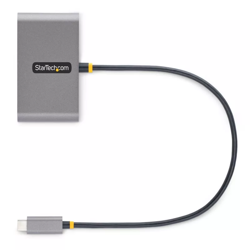 StarTech.com 4-poorts USB-C-hub met 100W Power Delivery Pass-Through – 2x USB-A + 2x USB-C – USB 3.0 5Gbps – 1ft (30cm) lange kabel – draagbare USB Type-C naar USB-A/C-hub