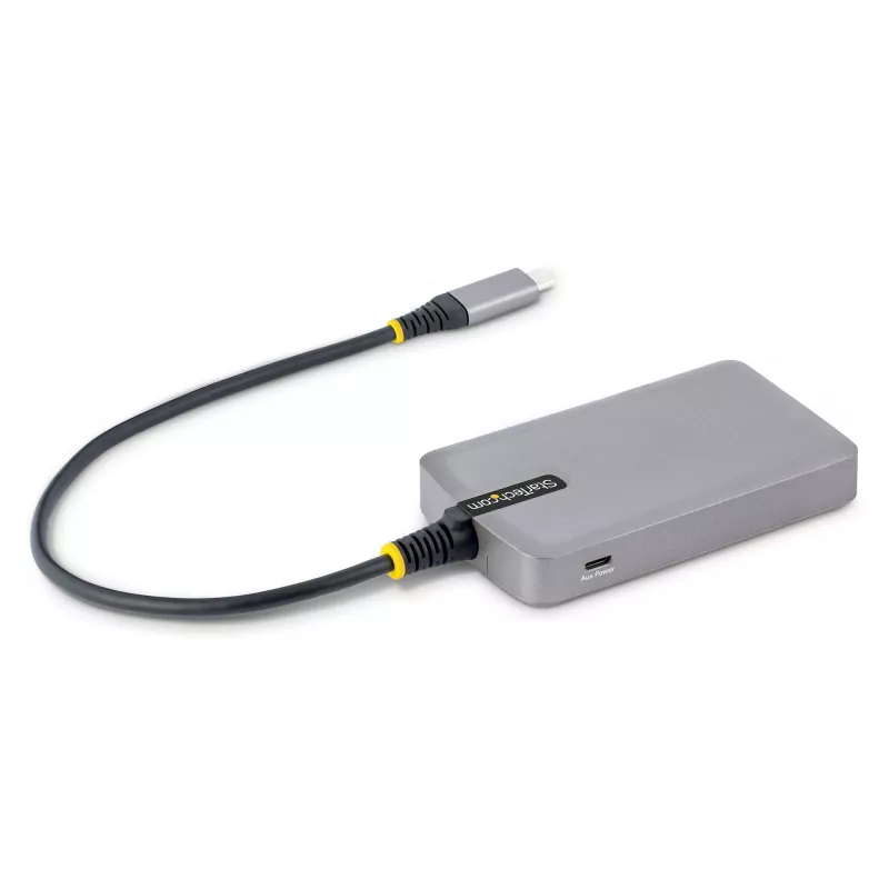StarTech.com 3-poorts USB-C-hub met Ethernet - 3x USB-A-aansluitingen, Gigabit Ethernet RJ45, USB 3.0 5Gbit/s, busgevoed, 30 cm lange kabel - draagbare laptop USB Type-C-hub adapter met Gigabit Ethernet