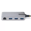 StarTech.com 3-poorts USB-C-hub met Ethernet - 3x USB-A-aansluitingen, Gigabit Ethernet RJ45, USB 3.0 5Gbit/s, busgevoed, 30 cm lange kabel - draagbare laptop USB Type-C-hub adapter met Gigabit Ethernet