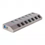StarTech.com 7-poorts zelfgevoede USB-C-hub met individuele aan/uit-schakelaars, USB 3.0 5Gbps uitbreidingshub met voeding, desktop/laptop USB-C naar USB-A-hub, USB Type-C-hub met BC 1.2