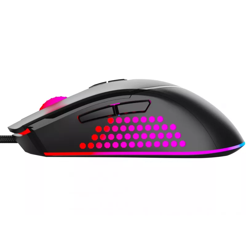 Sandberg Azazinator muis 6400, rechtshandig, USB Type-A, 6400 DPI, zwart