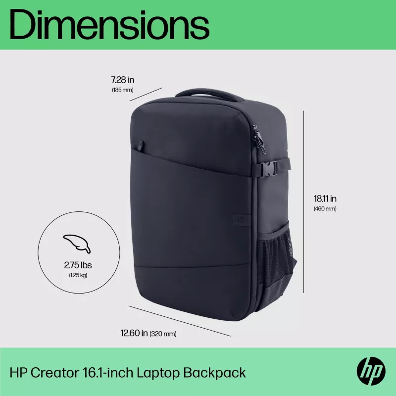 HP Creator 16.1 inch laptoprugzak, rugzak, 1,25 kg