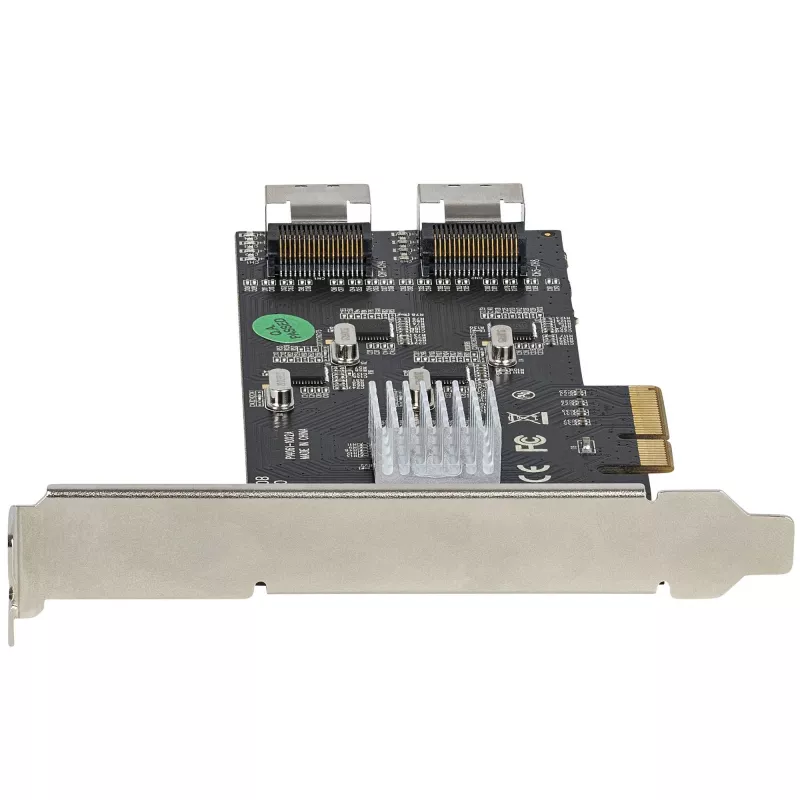 StarTech.com 8-poorts SATA PCIe-kaart – PCI Express 6 Gbit/s SATA-uitbreidingskaart met 4 hostcontrollers – SATA PCIe-controllerkaart – PCI-e x4 Gen 2 naar SATA III – SATA HDD/SSD