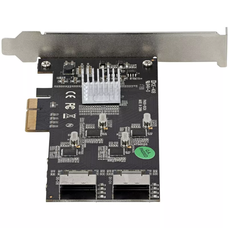 StarTech.com 8-poorts SATA PCIe-kaart – PCI Express 6 Gbit/s SATA-uitbreidingskaart met 4 hostcontrollers – SATA PCIe-controllerkaart – PCI-e x4 Gen 2 naar SATA III – SATA HDD/SSD