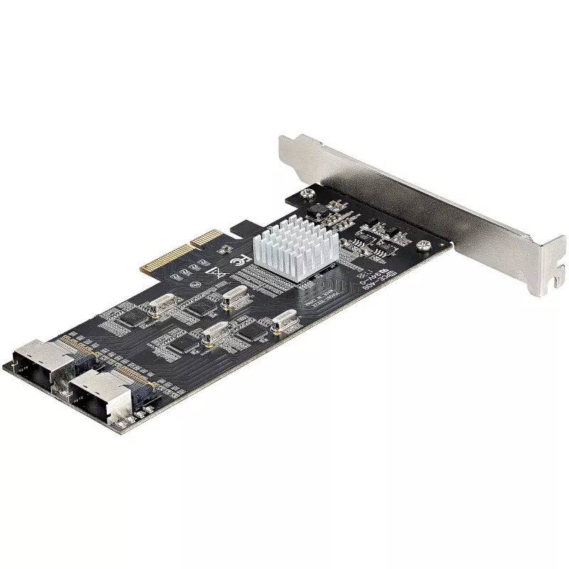 StarTech.com 8-poorts SATA PCIe-kaart – PCI Express 6 Gbit/s SATA-uitbreidingskaart met 4 hostcontrollers – SATA PCIe-controllerkaart – PCI-e x4 Gen 2 naar SATA III – SATA HDD/SSD