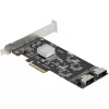 StarTech.com 8-poorts SATA PCIe-kaart – PCI Express 6 Gbit/s SATA-uitbreidingskaart met 4 hostcontrollers – SATA PCIe-controllerkaart – PCI-e x4 Gen 2 naar SATA III – SATA HDD/SSD
