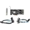 StarTech.com 8-poorts SATA PCIe-kaart – PCI Express 6 Gbit/s SATA-uitbreidingskaart met 4 hostcontrollers – SATA PCIe-controllerkaart – PCI-e x4 Gen 2 naar SATA III – SATA HDD/SSD