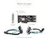 StarTech.com 8-poorts SATA PCIe-kaart – PCI Express 6 Gbit/s SATA-uitbreidingskaart met 4 hostcontrollers – SATA PCIe-controllerkaart – PCI-e x4 Gen 2 naar SATA III – SATA HDD/SSD