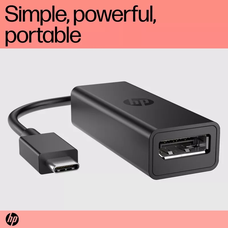 HP 8Y8Y1AA USB-C-naar-DisplayPort-adapter G2, 8K (7680 x 4320), zwart
