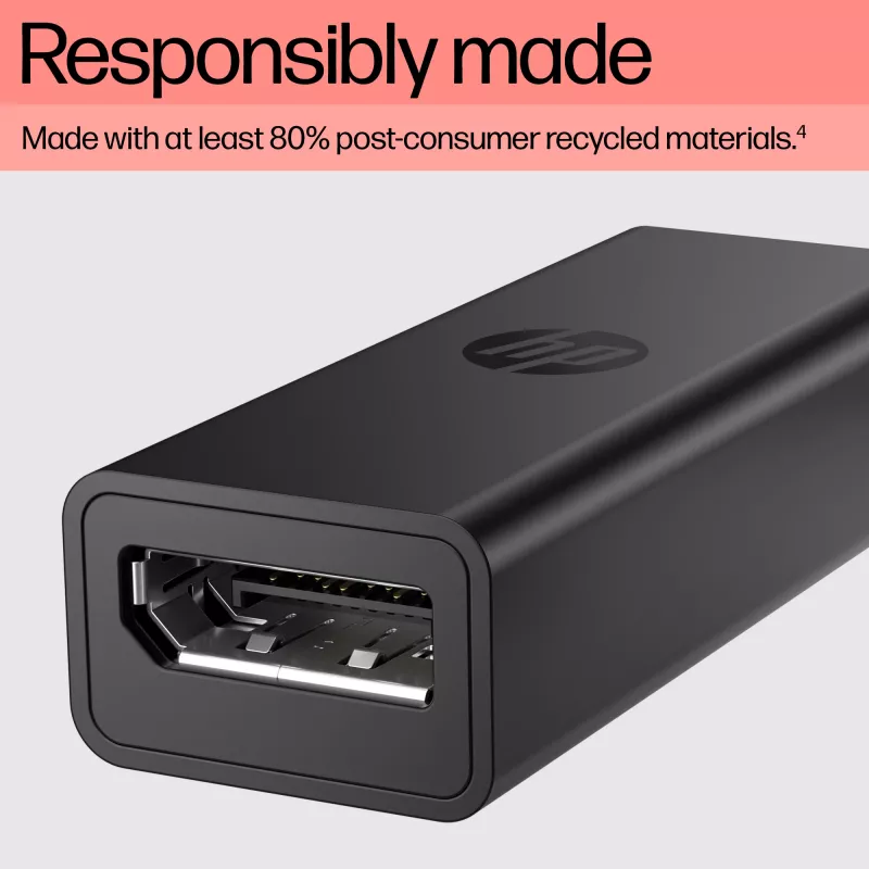 HP 8Y8Y1AA USB-C-naar-DisplayPort-adapter G2, 8K (7680 x 4320), zwart