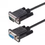 StarTech.com 3m RS232 seriële nullmodemkabel, crossover seriële kabel met Al-Mylar-afscherming, DB9 seriële COM-poort kabel female naar male, compatibel met DTE-apparaten, zwart, F/M