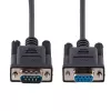 StarTech.com 3m RS232 seriële nullmodemkabel, crossover seriële kabel met Al-Mylar-afscherming, DB9 seriële COM-poort kabel female naar male, compatibel met DTE-apparaten, zwart, F/M