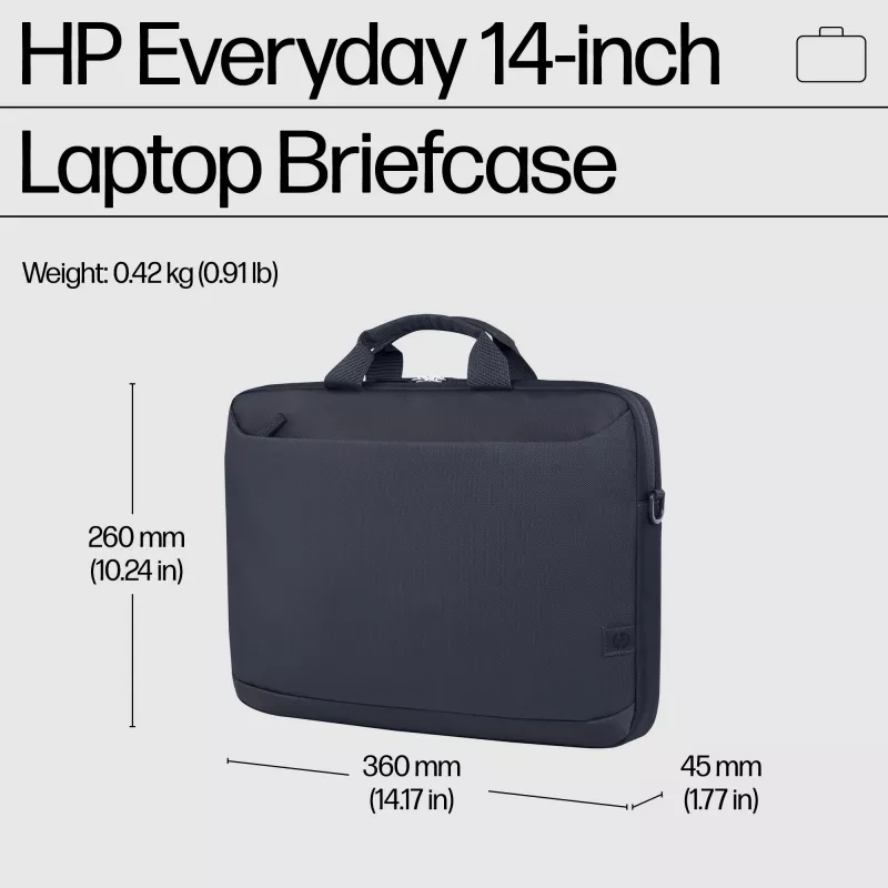 HP Everyday 14 inch laptop aktetas, aktetas, 35,8 cm (14,1 inch), schouderband, 420 g