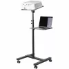 StarTech.com Mobiele projector- en laptopstandaard/wagen – robuuste draagbare projectorstandaard (2 plateaus, elk 10 kg belastbaar) – in hoogte verstelbare rolwagen voor presentaties met vergrendelbare wielen