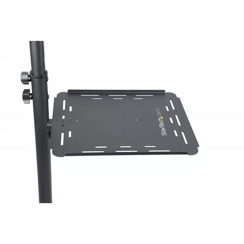 StarTech.com Mobiele projector- en laptopstandaard/wagen – robuuste draagbare projectorstandaard (2 plateaus, elk 10 kg belastbaar) – in hoogte verstelbare rolwagen voor presentaties met vergrendelbare wielen