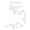 StarTech.com Mobiele projector- en laptopstandaard/wagen – robuuste draagbare projectorstandaard (2 plateaus, elk 10 kg belastbaar) – in hoogte verstelbare rolwagen voor presentaties met vergrendelbare wielen