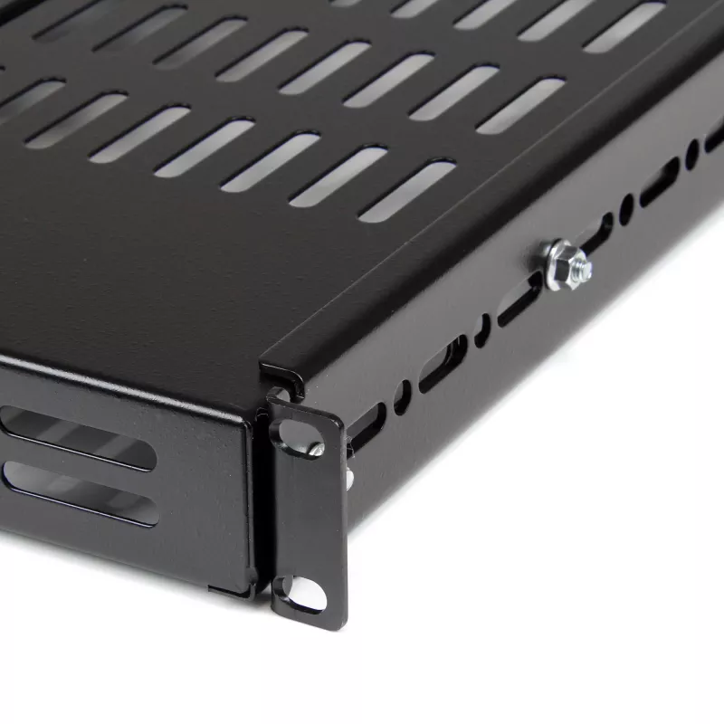 StarTech.com ADJSHELF 1U geventileerde serverrackplank met instelbare diepte, 19 inch, 80 kg (175 lb), inbouwdiepte 480–960 mm (19,5–38 inch), 70 cm (27,5 inch) diep, zwart