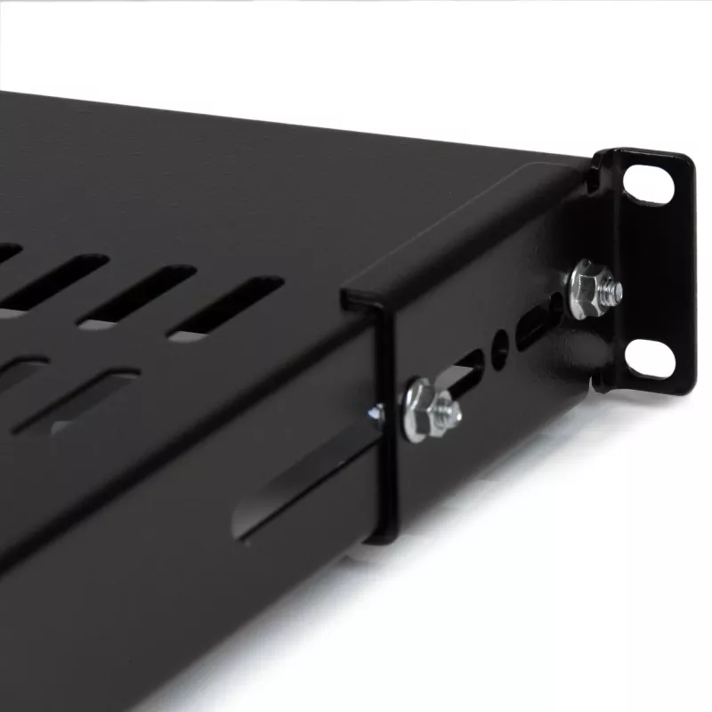 StarTech.com ADJSHELF 1U geventileerde serverrackplank met instelbare diepte, 19 inch, 80 kg (175 lb), inbouwdiepte 480–960 mm (19,5–38 inch), 70 cm (27,5 inch) diep, zwart