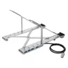 Targus AWU100205GL laptopstandaard met 4-poorts usb-hub, 25,4–39,6 cm (10–15,6 inch), zilver