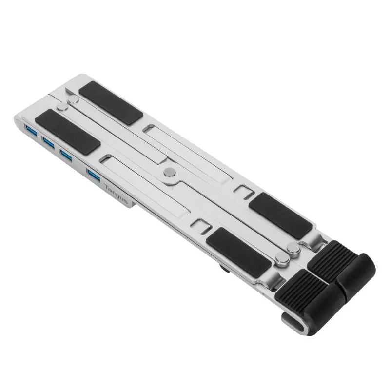 Targus AWU100205GL laptopstandaard met 4-poorts usb-hub, 25,4–39,6 cm (10–15,6 inch), zilver