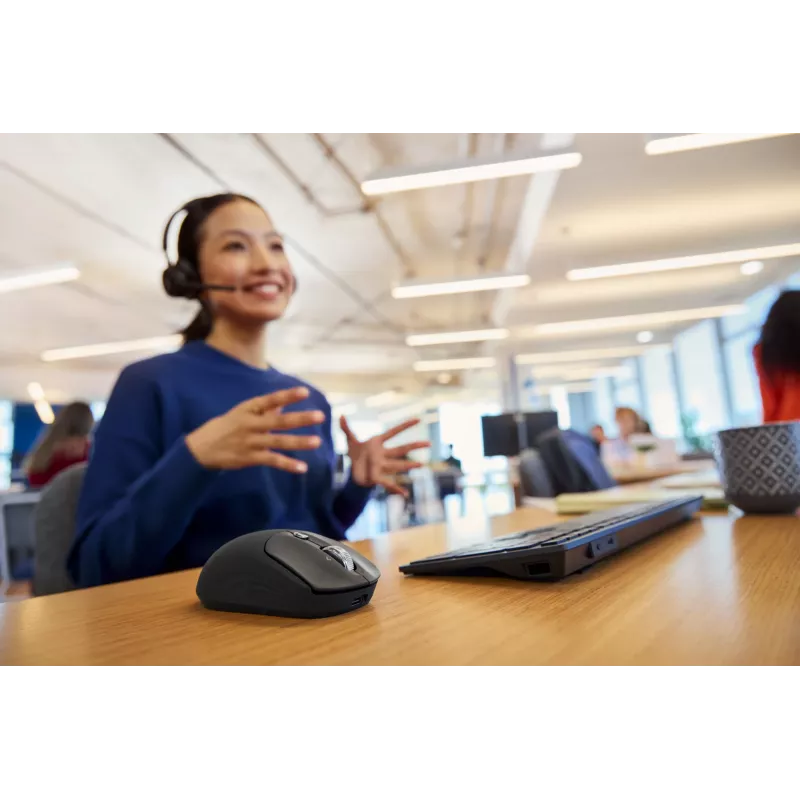 HP 700 oplaadbare draadloze muis, voor beide handen, RF Wireless + Bluetooth, 6000 DPI, zwart