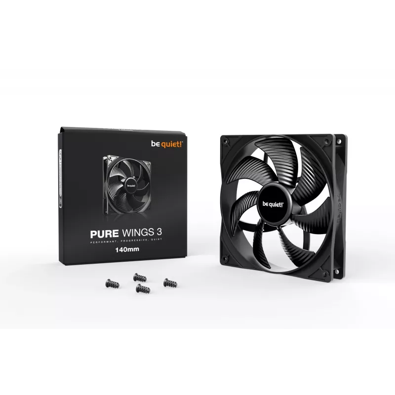 be quiet! Pure Wings 3 140mm computerbehuizingsventilator 14 cm zwart 1 stuk