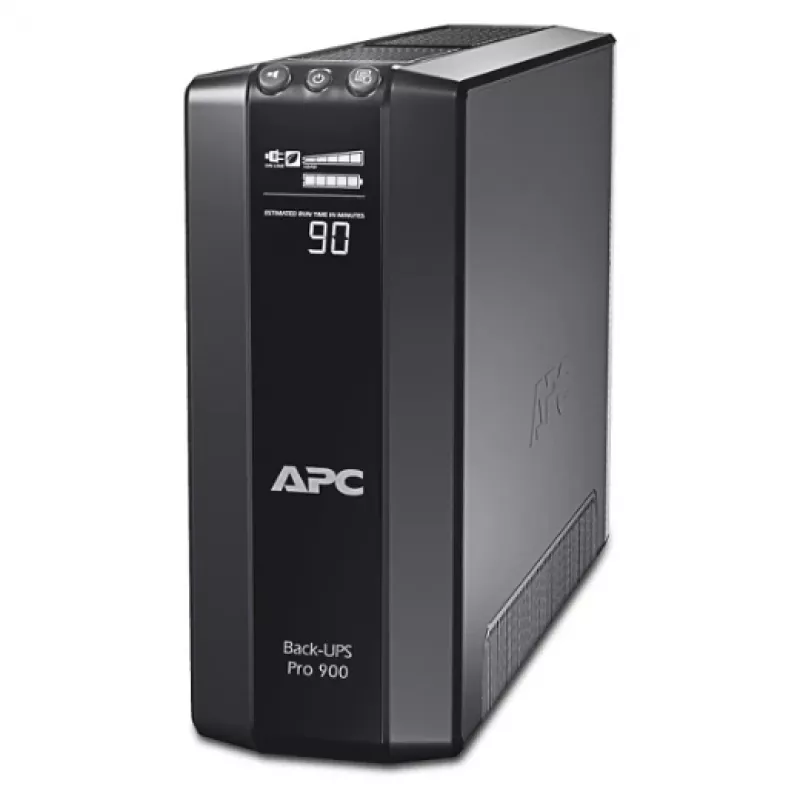 APC BR900G-FR Power-Saving Back-UPS Pro 900 line-interactive UPS, 900 VA (0,9 kVA), 540 W, 230 V, 6 stopcontacten type E, USB, 45 dB, zwart