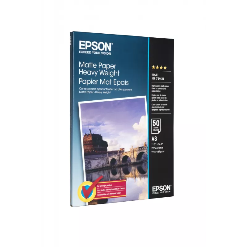 Epson Matte Paper Heavy Weight, DIN A3, 167 g/m², 50 vel