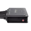 StarTech.com 2-poorts dual-monitor DisplayPort-kabel-KVM-switch, 4K 60Hz, compacte KVM-switch met geïntegreerde 1,5 m USB-A-/DisplayPort-/audiokabels, busgevoed – omschakelen via afstandsbedieningstoets/hotkeys