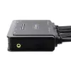 StarTech.com 2-poorts dual-monitor DisplayPort-kabel-KVM-switch, 4K 60Hz, compacte KVM-switch met geïntegreerde 1,5 m USB-A-/DisplayPort-/audiokabels, busgevoed – omschakelen via afstandsbedieningstoets/hotkeys