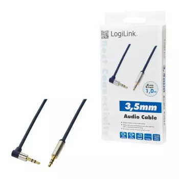 Audiokabel LogiLink 3,5 mm – 3,5 mm, 1 m, blauw