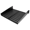 StarTech.com 2U serverrack-legbord – universele geventileerde rack-mount cantilever-legbord voor 19-inch netwerkapparatuurrack en -kast – hoogbelastbaar staal – draagvermogen 23 kg – 16 inch diep legbord, zwart