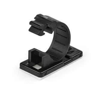 StarTech.com 100 zelfklevende kabelmanagement-clips zwart – netwerk-/ethernet-/bureautafel-/computerkabelorganizer – plakkabel-/draadhouder – nylon zelfklembeugel UL/94V-2 brandwerend