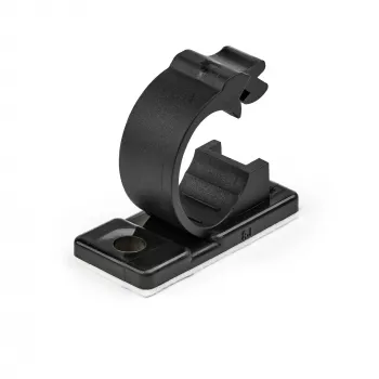 StarTech.com 100 zelfklevende kabelmanagement-clips zwart – netwerk-/ethernet-/bureautafel-/computerkabelorganizer – plakkabel-/draadhouder – nylon zelfklembeugel UL/94V-2 brandwerend